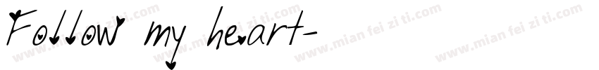 Follow my heart字体转换